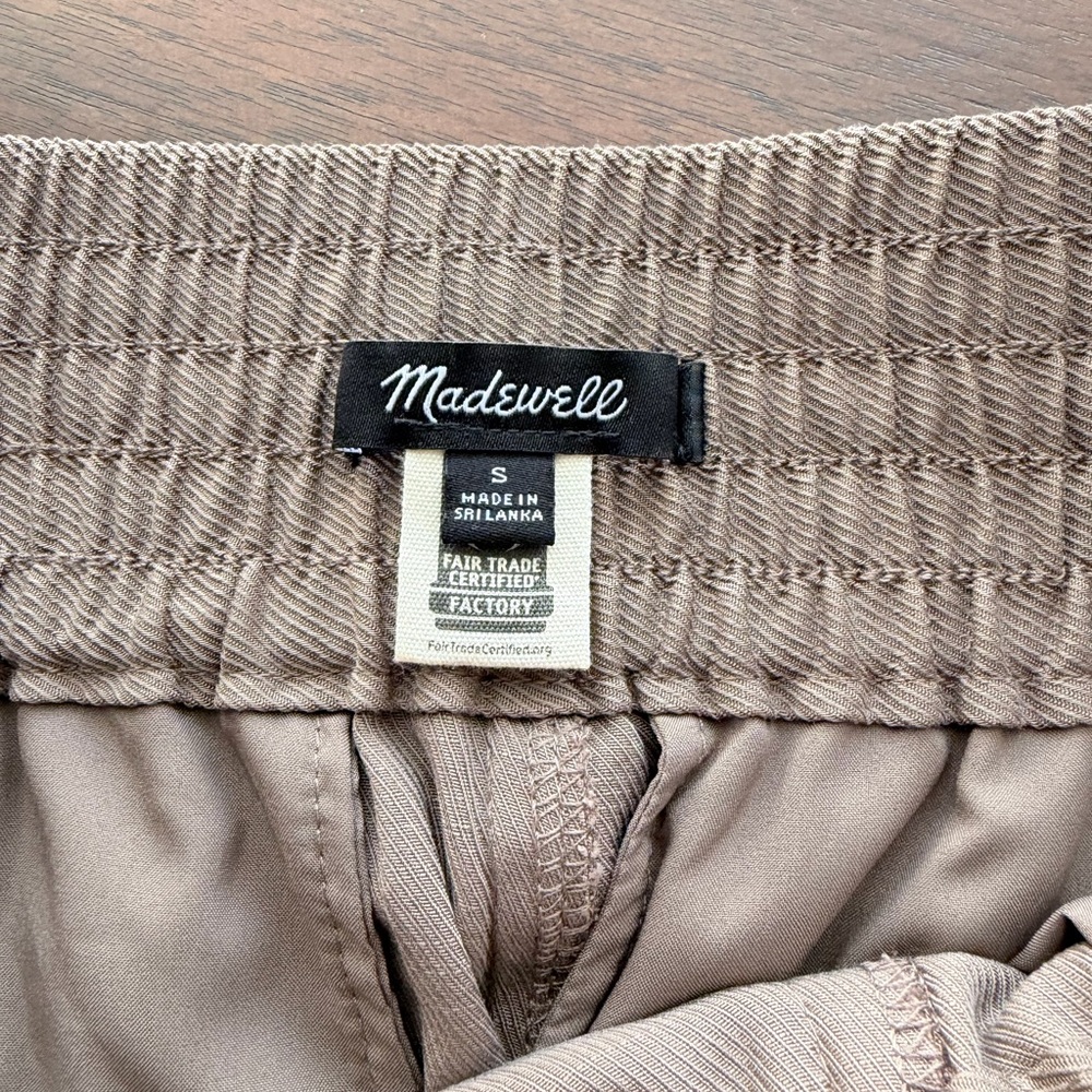 madewell Drapeweave Carley Wide Leg Pants smocked elastic waist S - Picture 4 of 8